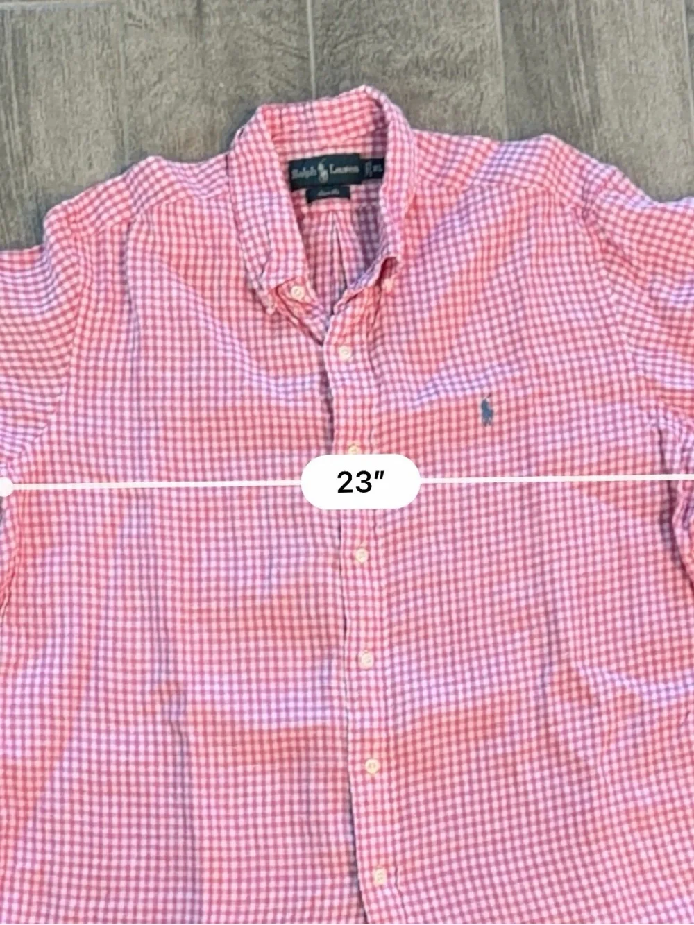 Polo Ralph Lauren Classic Fit Linen Shirt Mens XL Pink White Gingham. - Picture 2 of 4